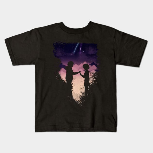 Under the same sky Kids T-Shirt by RhunaArt